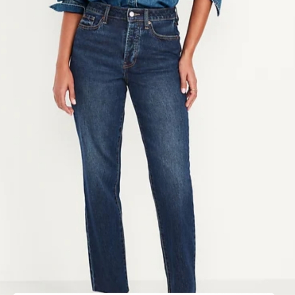 Old Navy High Rise Og Straight Leg Jeans With Button Fly In Twila Wash